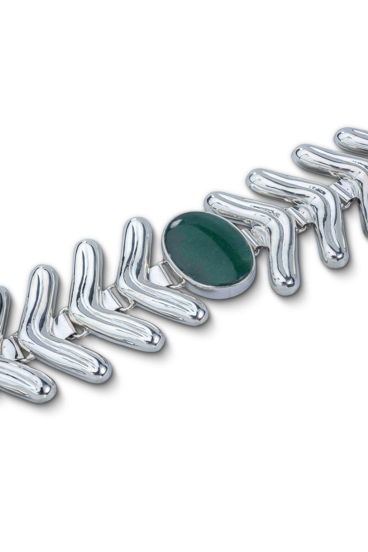 Lengua Center Stone Bracelet in Sterling Silver
