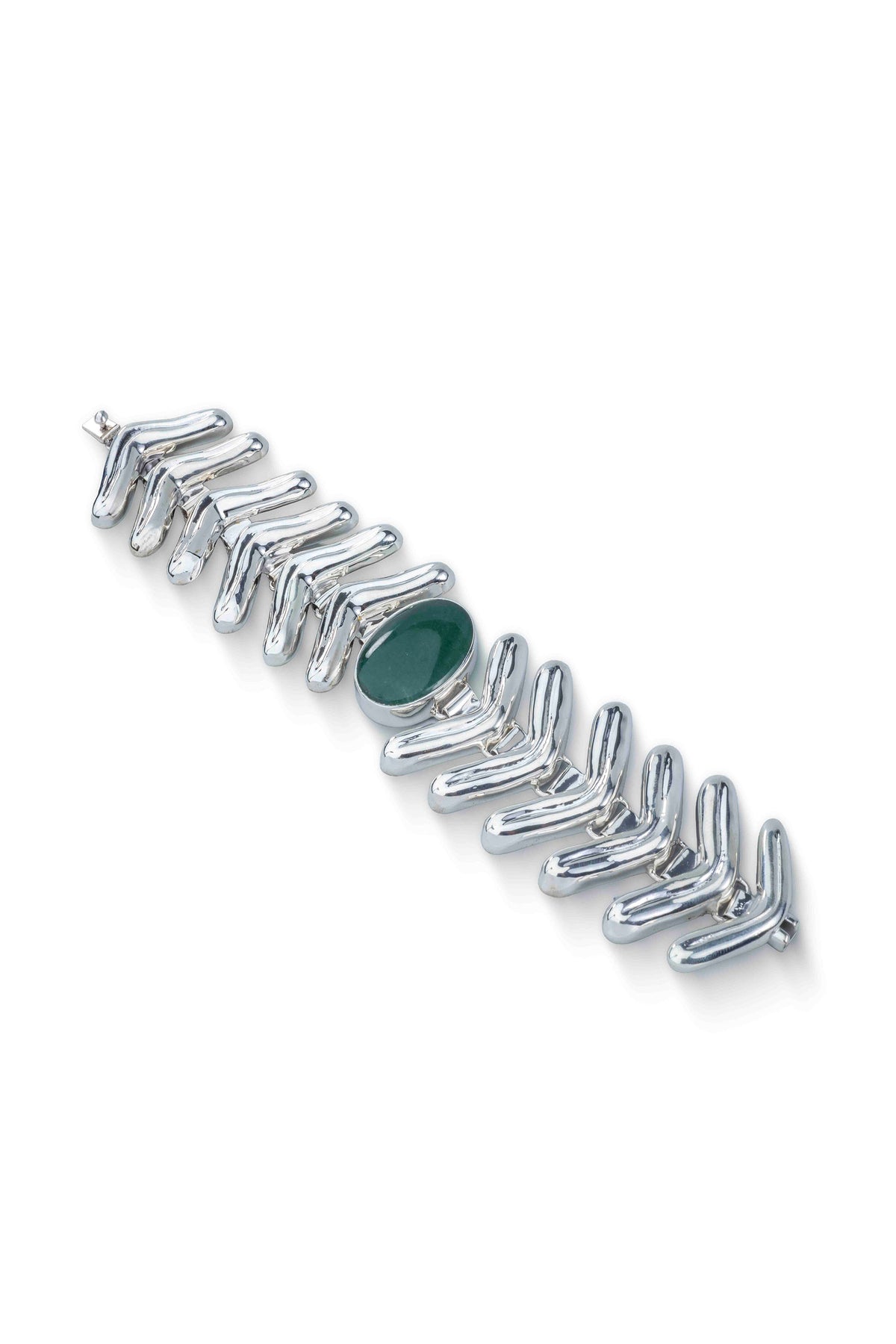 Lengua Center Stone Bracelet in Sterling Silver