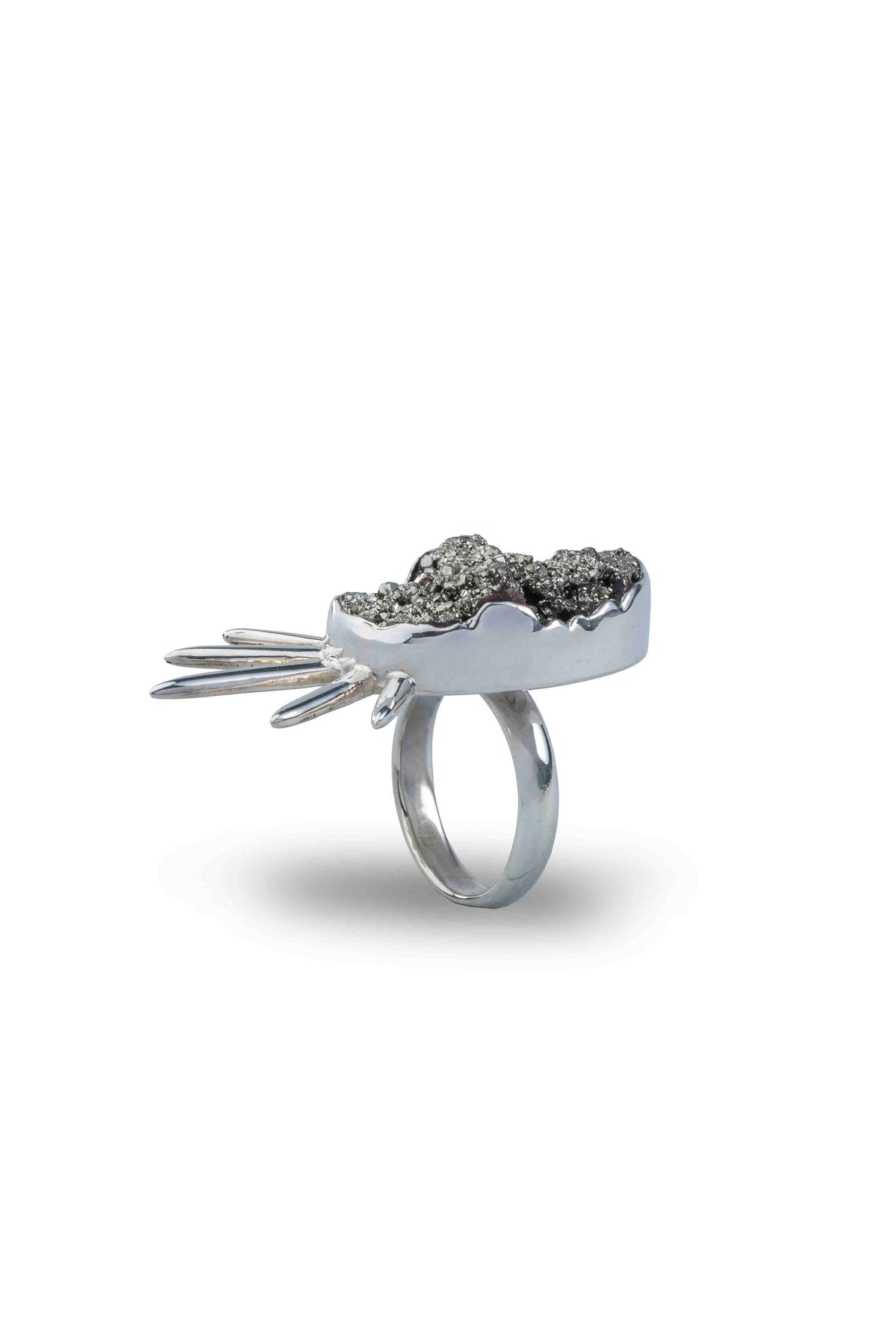 Sol Pyrite Ring in Sterling Silver
